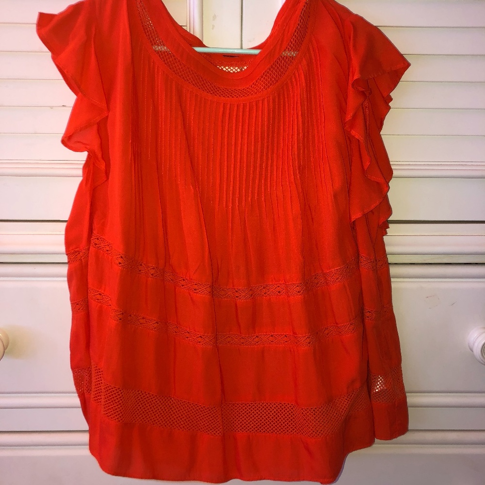 Bright Orange Blouse for the summer